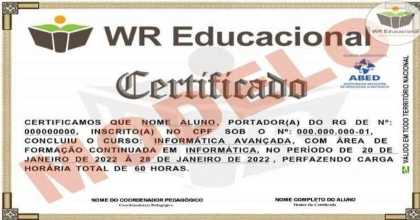 Certificado em concurso publico